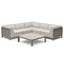 Ibiza Small Corner Sofa Set With Square Coffee Table - Latte
