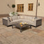 Ibiza Small Corner Sofa Set With Square Coffee Table - Oatmeal