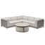 Ibiza Small Corner Sofa Set With Round Coffee Table - Latte