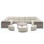 Ibiza U Shape Sofa Set With Round Coffee Table - Latte