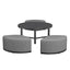 Maze Round Coffee Table With x3 Footstools - Flanelle