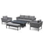 Pulse 3 Seat Sofa Set with Rising Table - Zinc Grey
