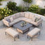 Pulse Deluxe Square Corner Dining Set with Rising Table / Oatmeal