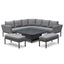 Pulse Deluxe Square Corner Dining Set with Rising Table - Zinc Grey