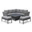 Pulse Square Corner Dining Set with Rising Table - Zinc Grey