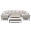 Pulse U Shape Corner Dining Set with Rising Table - Latte