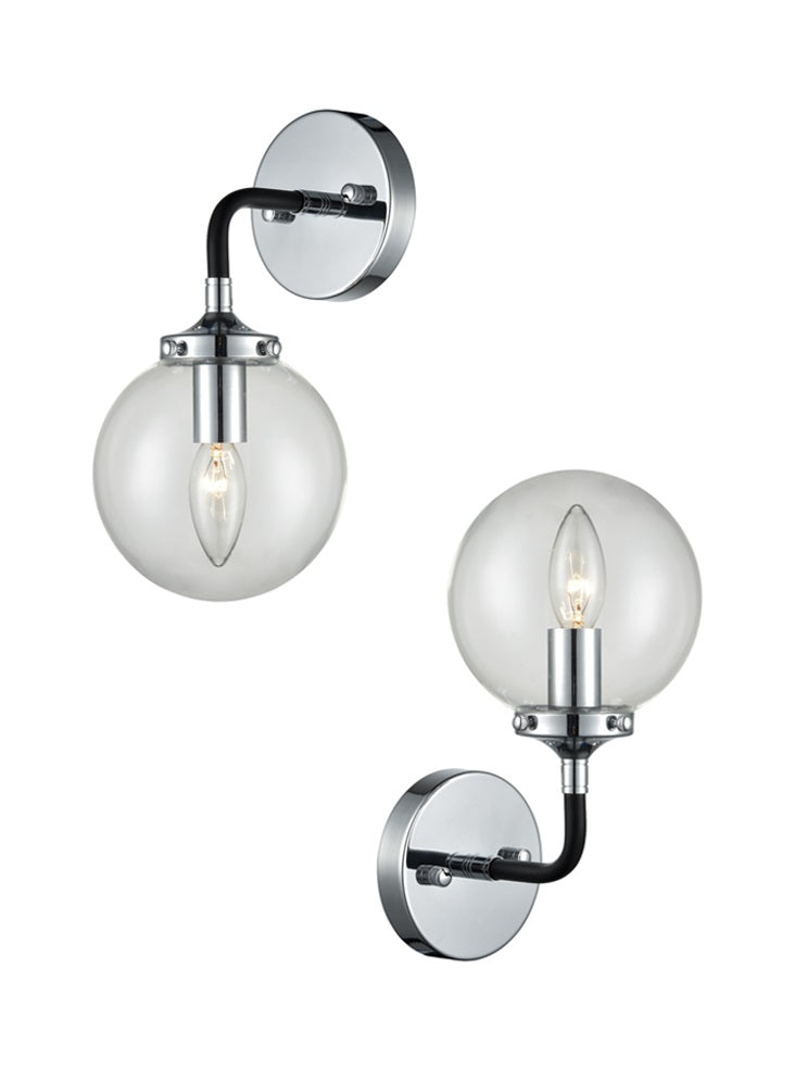 Reaction 1 Light Wall Bracket - Black / Silver