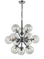 Reaction 12 light Fitting - Black / Silver