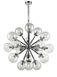 Reaction 18 light Fitting - Black / Silver