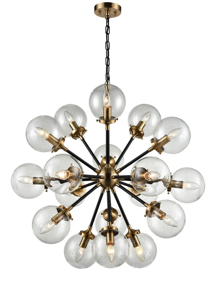 Reaction 18 light Fitting - Black / Gold