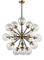 Reaction 18 light Fitting - Black / Gold