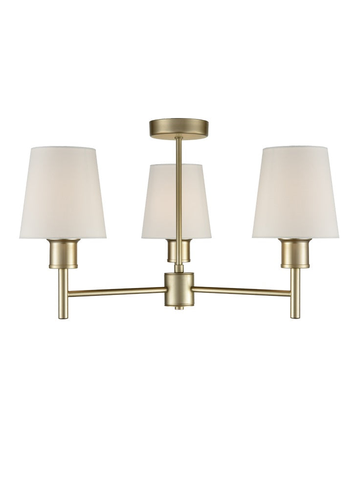 Turin 3 light fitting - Gold Colour