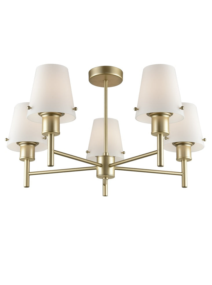 Turin 5 light Fitting - Gold Colour