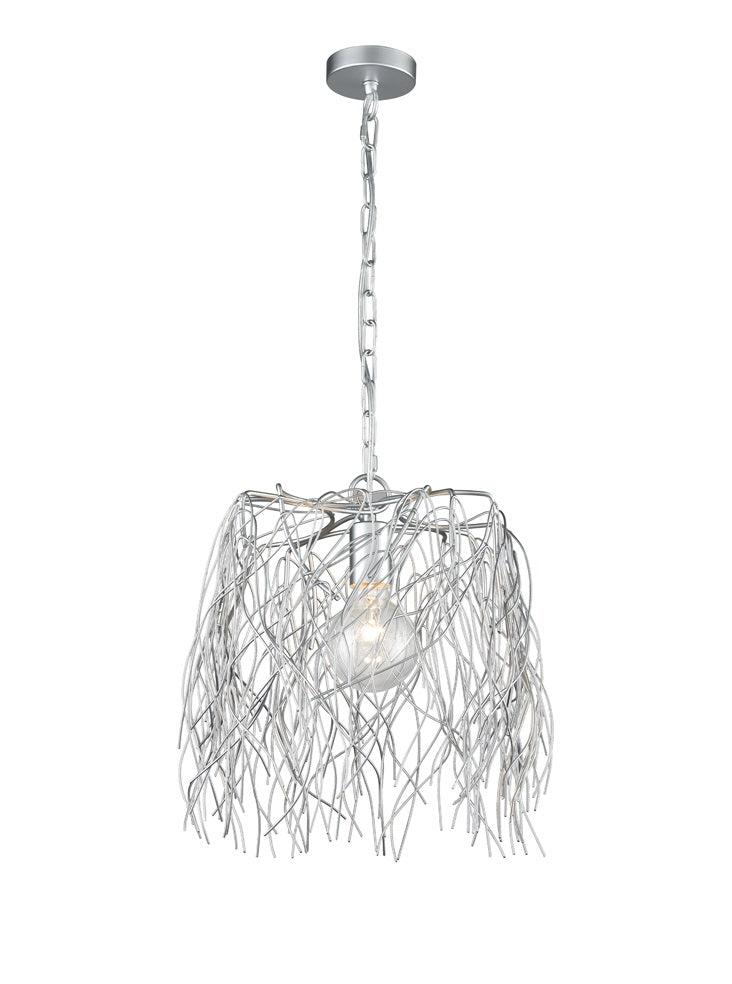 Aspen Large 1 light Pendant - Silver Colour