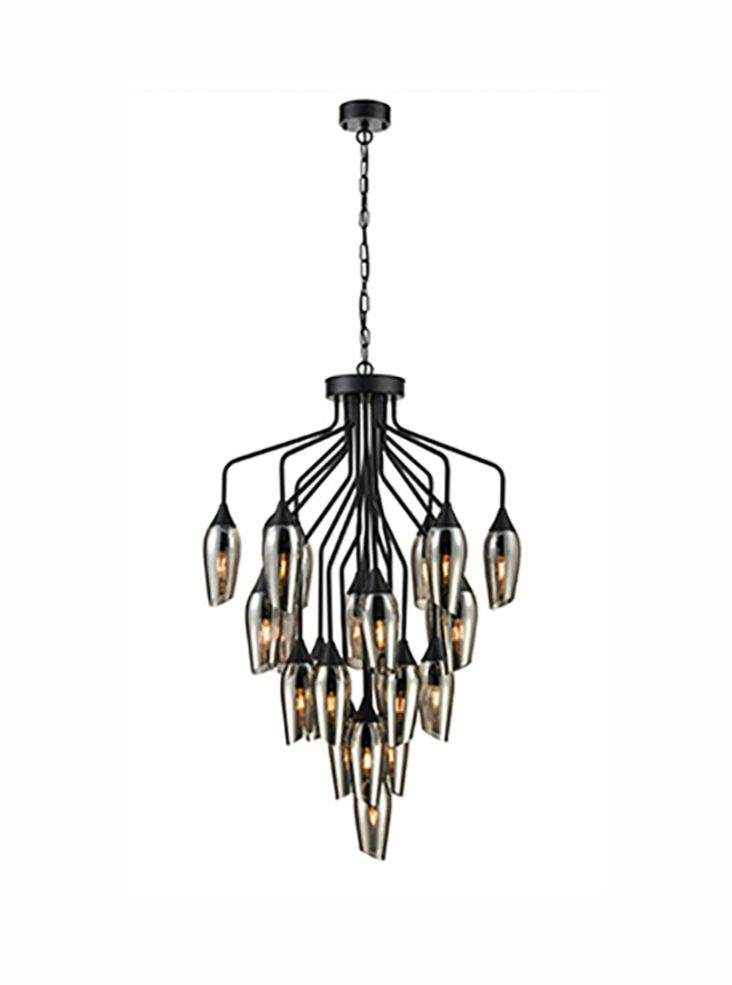 Taper 22 light with Smoked Glass