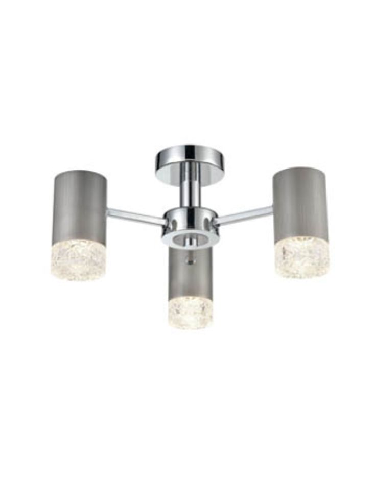 Cordelia 3 light Fitting - Satin Nickel