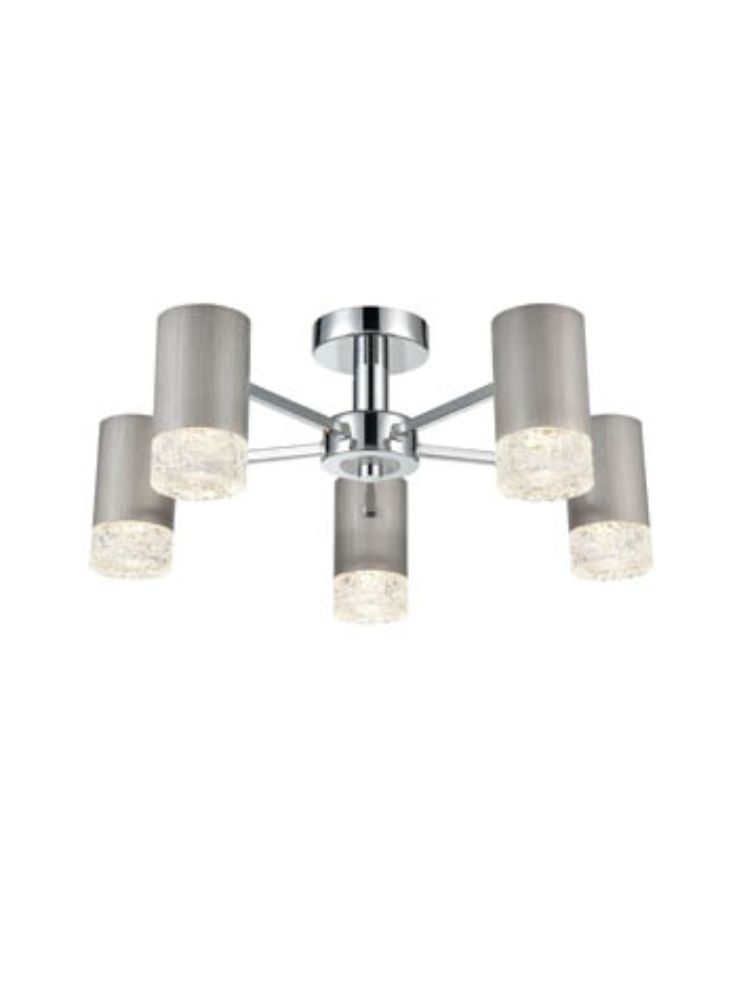 Cordelia 5 light Fitting - Satin Nickel