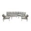 Florence Large Corner Sofa Set With Armchair x2 - Cool Linen