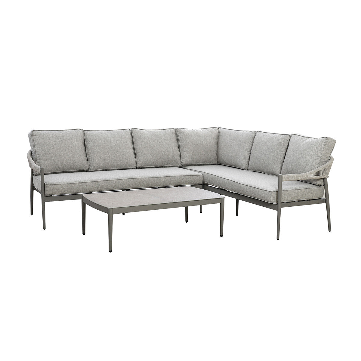 Florence Large Corner Sofa Set - Cool Linen