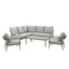 Florence Small Corner Sofa Set With Armchair x2 - Cool Linen