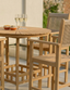 Roma 100cm Round Sunray High Bar Table with 4 Roma Rope Bar Stools