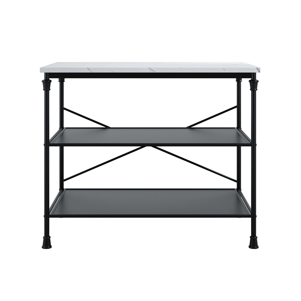 Fairmont Marble & Black Console Table