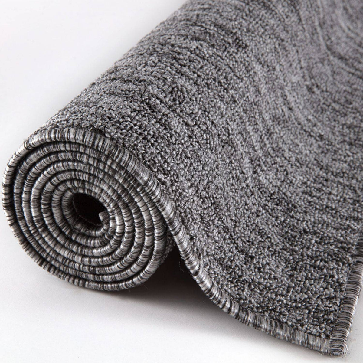 Flex Grey Low Pile Solid Rug