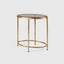 Forged Oval Side Table Bronze Satin Gilt