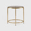 Forged Oval Side Table Bronze Satin Gilt
