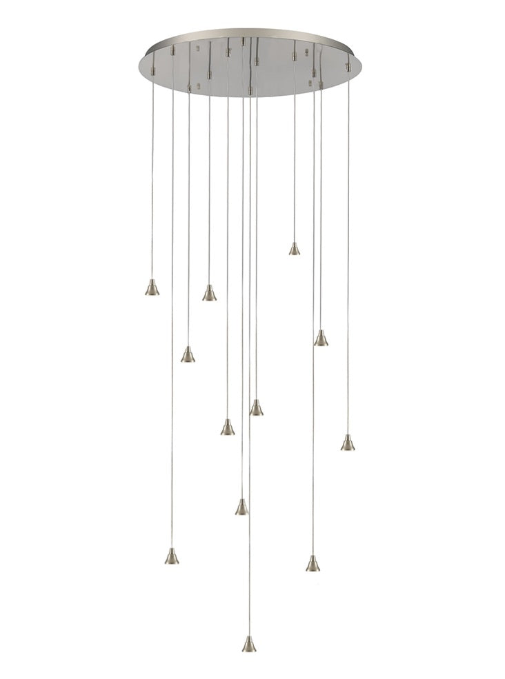 Perry / Galaxy 12 light in Satin Nickel Spreader Only