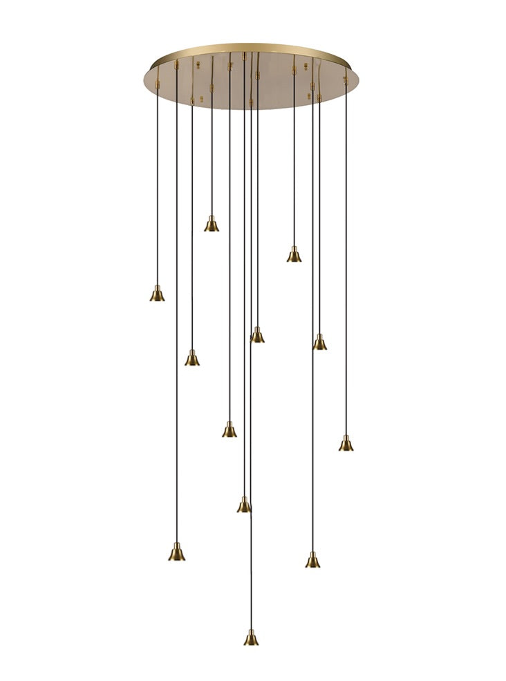 Perry / Galaxy 12 light in Aged Brass Spreader Only