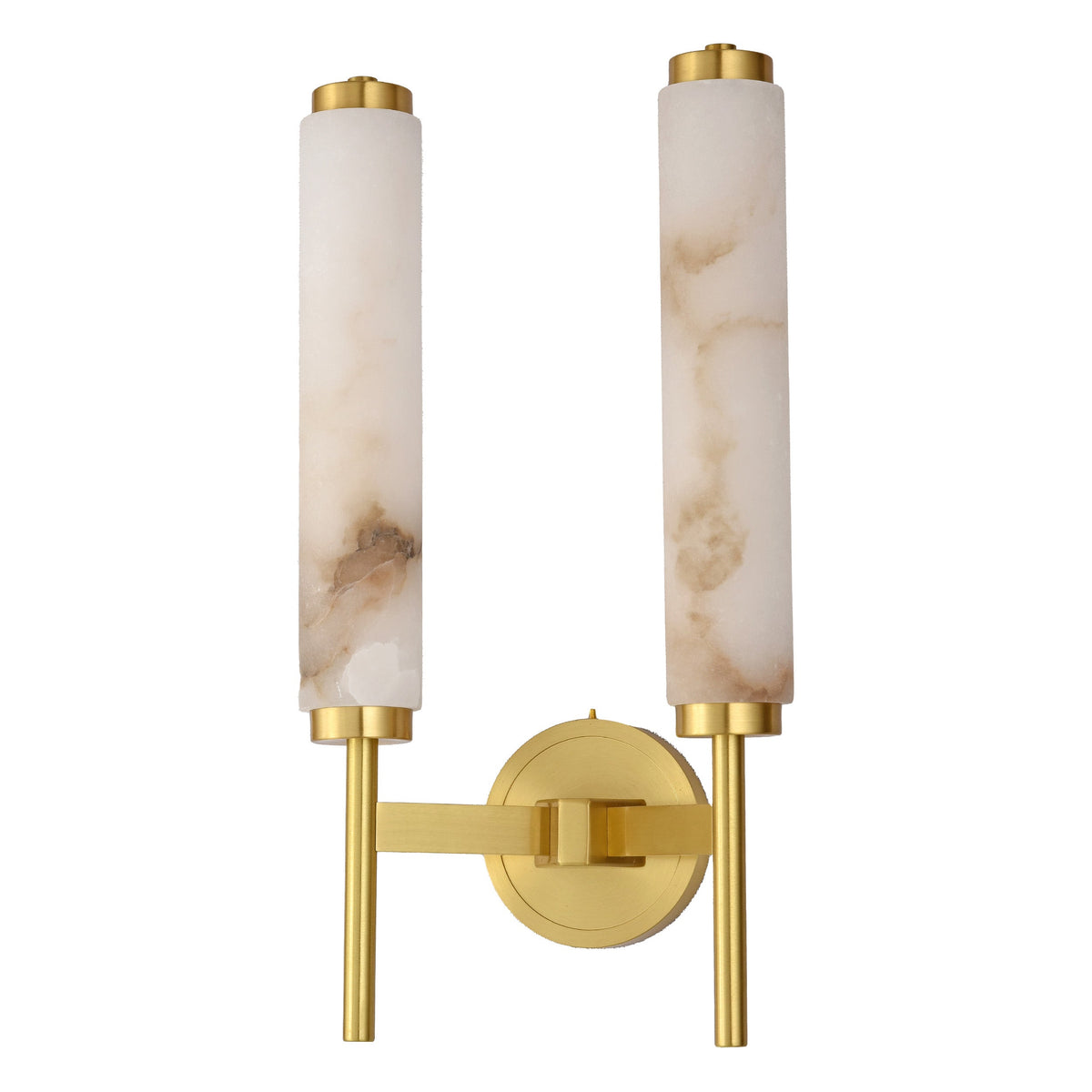 Gemini Twin Alabaster Sconce.