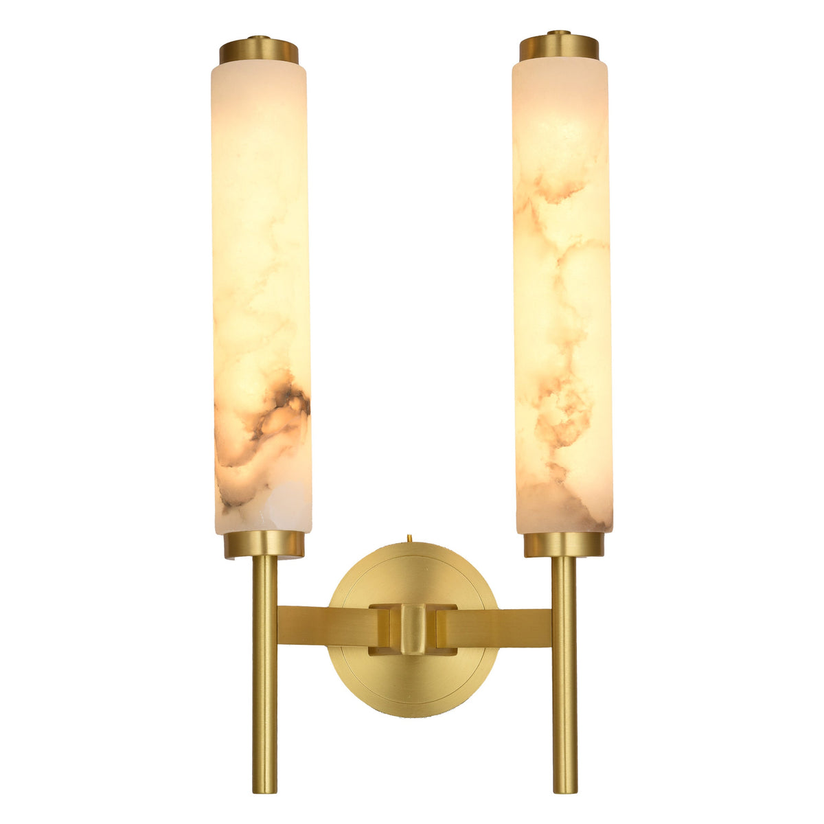 Gemini Twin Alabaster Sconce.