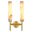 Gemini Twin Alabaster Sconce.