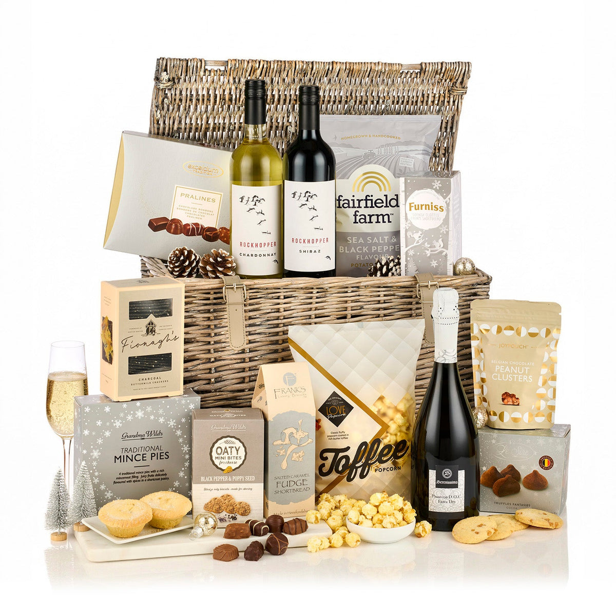 Frosty Nights | Prosecco and Wine Gift Basket | Christmas 2026
