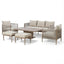 Havana 3 Seat Sofa Set With Rising Table - Natural Linen