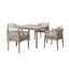 Havana 4 Seat Square Dining Set - Natural Linen