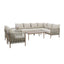Havana Large Corner Sofa Set With Armchair x2 - Natural Linen