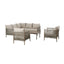 Havana Small Corner Sofa Set With Armchair x2 - Natural Linen