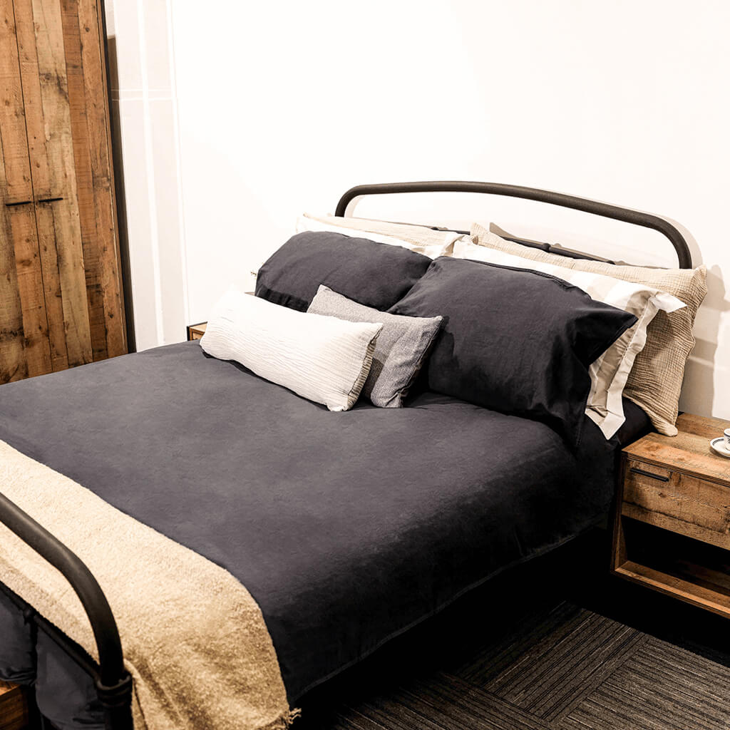 Halston Black Double Bed