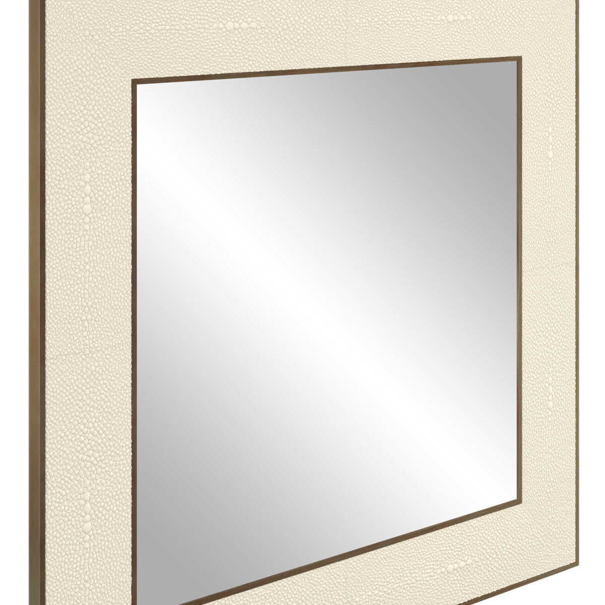 Hampton Mirror | Small Square | Ivory Shagreen