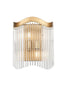Harp 2lt Wall Light in Aged Brass