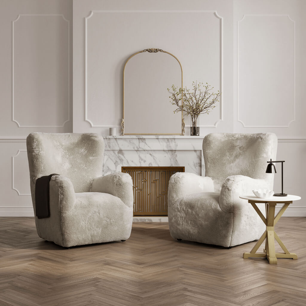 Harrow Stone & Latte Side Table