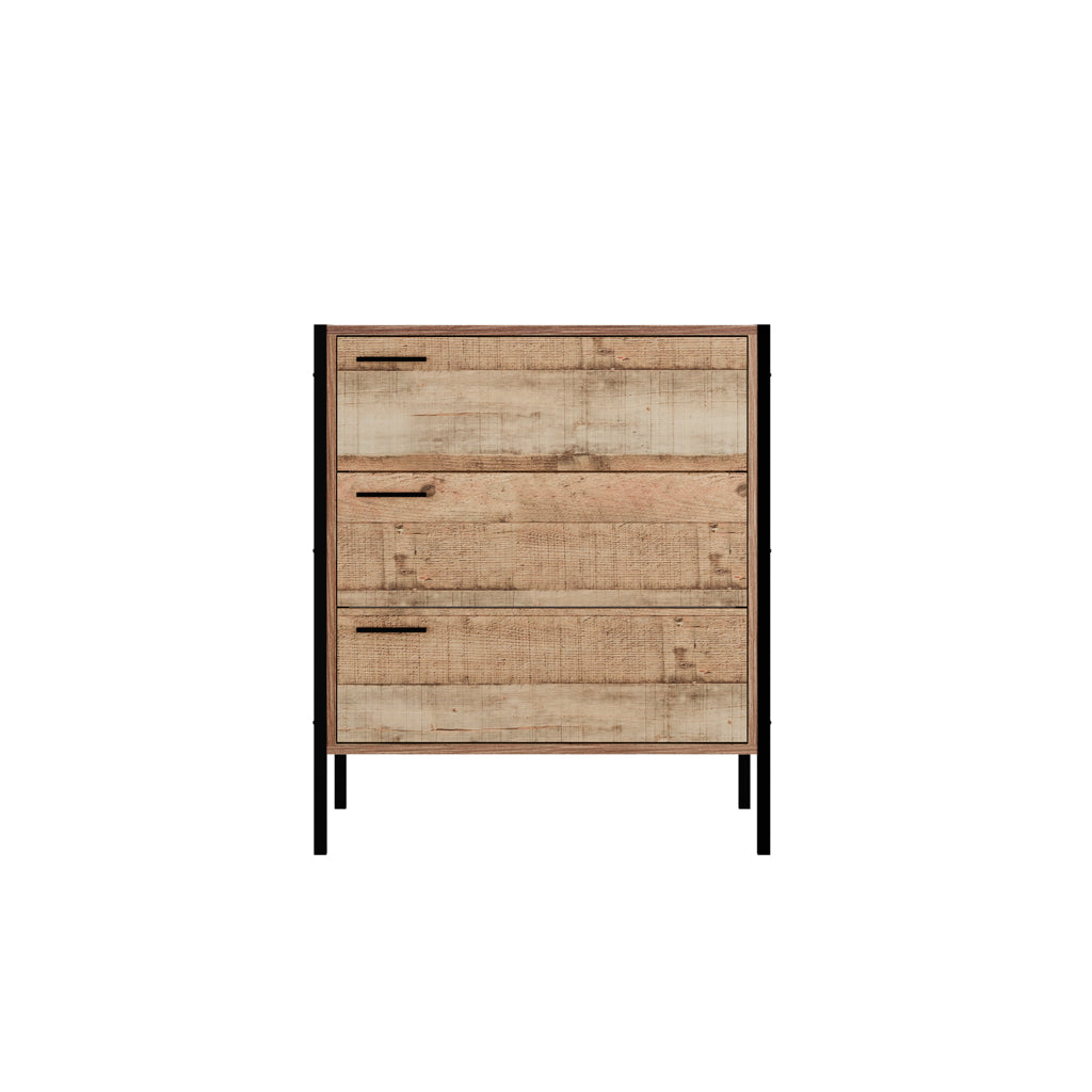 Hoxton Distressed Oak Effect Bedside Cabinet