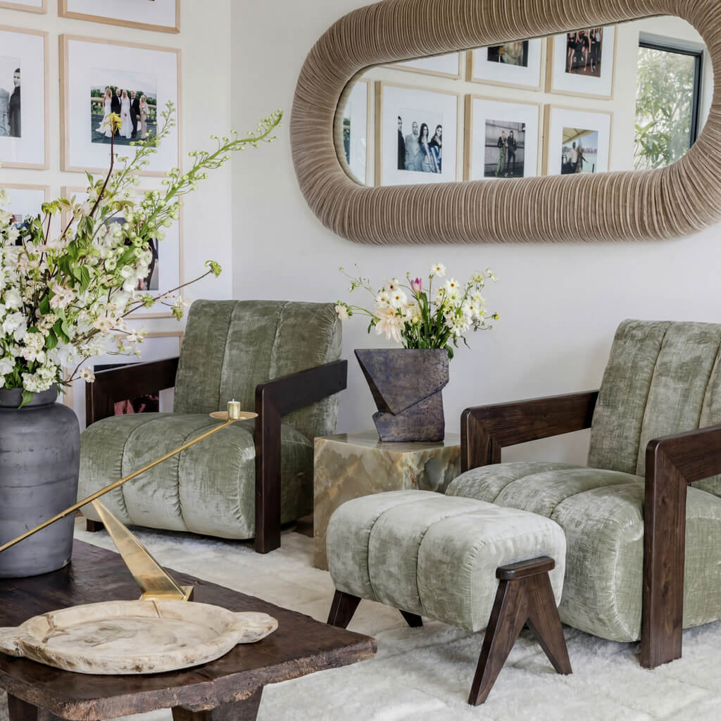 Hudson Dusty Sage Foot stool