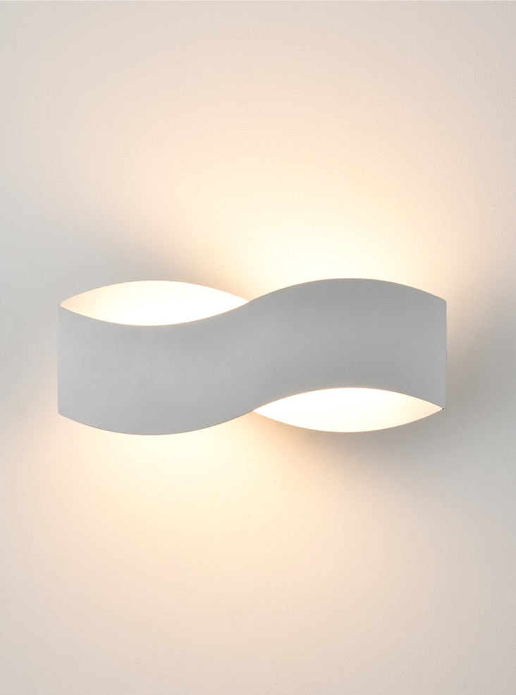 Infinity Matt White LED Wall Light