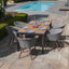 Jakarta Teak Rectangular Extending Dining Table With Ambition Dining Chairs - Flanelle