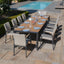 Jakarta Teak Rectangular Extending Dining Table With Ibiza Dining Chairs - Oatmeal