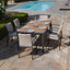 Jakarta Teak Rectangular Extending Dining Table With Ibiza Dining Chairs - Oatmeal