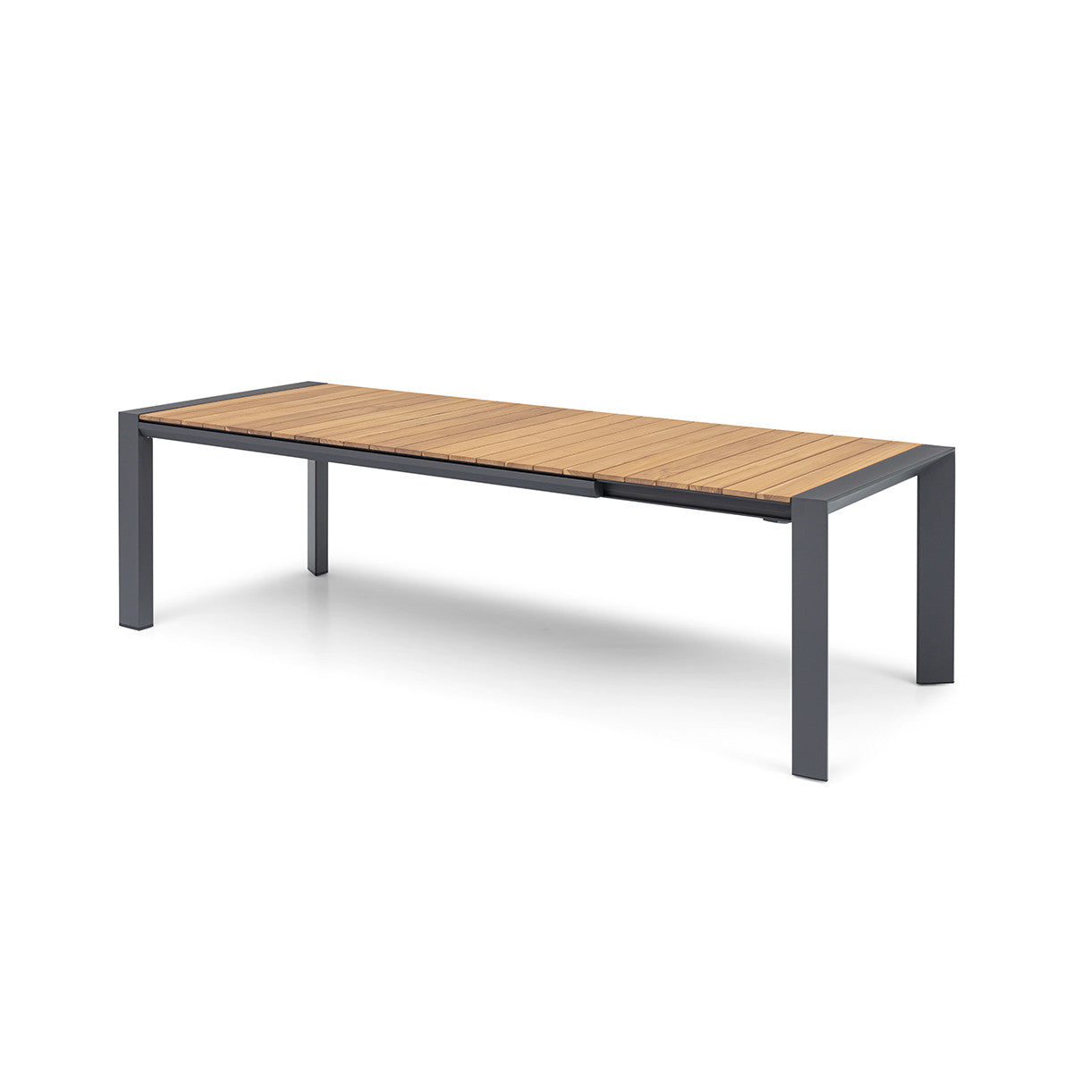 Jakarta Teak Rectangular Extending Dining Table With Ibiza Dining Chairs - Oatmeal